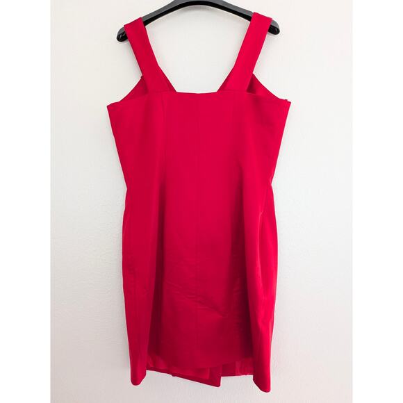 JIJIL Red Satin Blazer Mini Dress IT 42 US 6 Italian Designer Cocktail Evening - Picture 3 of 9